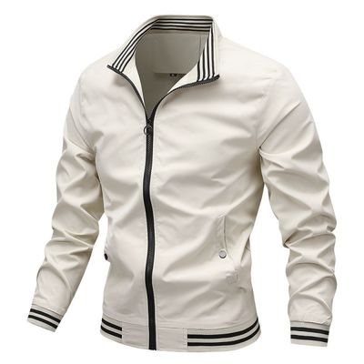 2023 Mens Polyester Cotton Padded Coat Bomber Regular Length Weaving Method Woven