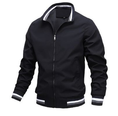 2023 Spring Autumn Waterproof Zip Up Casual Jacket for Men Loose Fit Baseball Bomber Coat