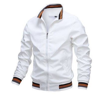 2023 Spring Autumn Waterproof Zip Up Casual Jacket for Men Loose Fit Baseball Bomber Coat