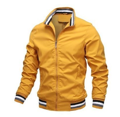 2023 Spring Autumn Waterproof Zip Up Casual Jacket for Men Loose Fit Baseball Bomber Coat