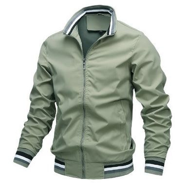 2023 Spring Autumn Waterproof Zip Up Casual Jacket for Men Loose Fit Baseball Bomber Coat