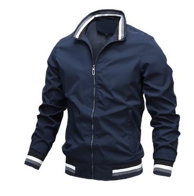 2023 Spring Autumn Waterproof Zip Up Casual Jacket for Men Loose Fit Baseball Bomber Coat