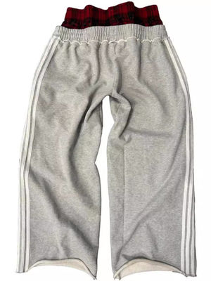 Streetwear Fashion Double Waist XMAMLON RTS Men's Sweatpants with Drawstring Closure