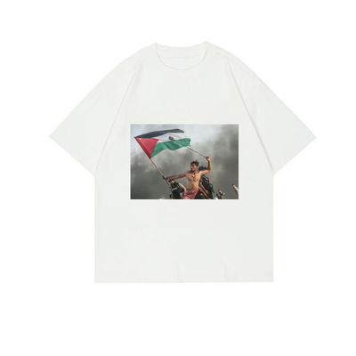 Chic Short Sleeve Print Pattern Plus Size Men's White Tees Tshirts Cotons Casual Shirts
