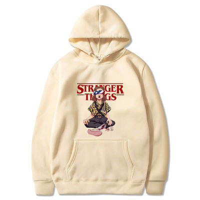 Printed Knitted Pullover Hoodie Heavy Fleece Padded Coat for Men Custom Unisex Hoodie