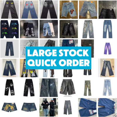 Design RTS Custom Loose Denim Baggy Jeans for Men and Women Straight Fit Boyfriend Jeans