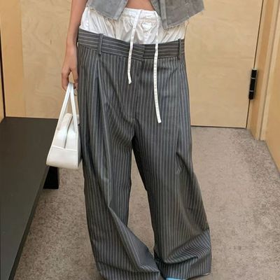 Other Logo Double Waist Suit Pants For Women's Sets women clothing Sweatpants trouser