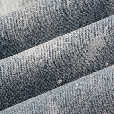 Rhinestone Denim Fashion Crystals Rivets Bootcut Jeans with Washable Material