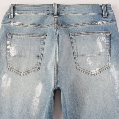 Rhinestone Denim Fashion Crystals Rivets Bootcut Jeans with Washable Material