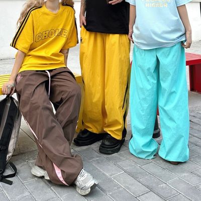 Vintage Decoration 95% Polyester Tracksuit For Women's Men Summer Sportswear Trousers