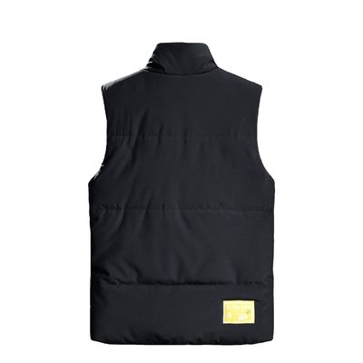 Men's Thickened Cotton Vest with Jacquard Pattern Regular Length No Hooded Winter 2024