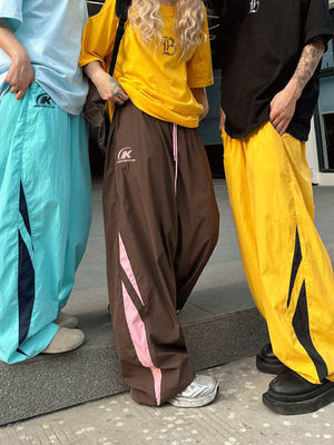 Vintage Decoration 95% Polyester Tracksuit For Women's Men Summer Sportswear Trousers
