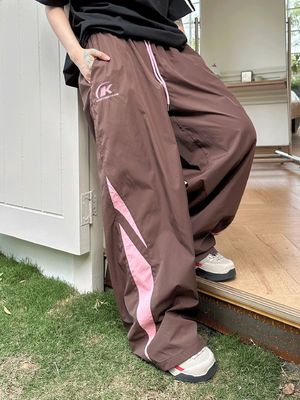 Vintage Decoration 95% Polyester Tracksuit For Women's Men Summer Sportswear Trousers