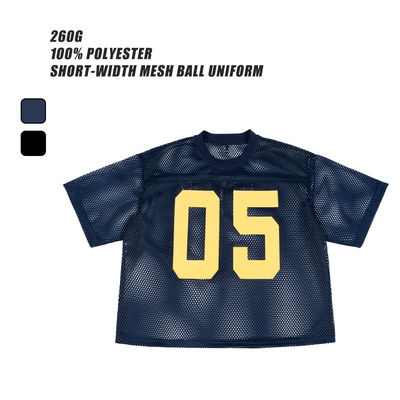 Heat-transfer Printing Boxy Mesh Jersey Tee for Men's Sports Apparel in Knitted Fabric