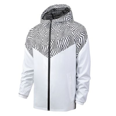 Waterproof Windproof Men's Coat Trendy Thin Anorak Regular Sleeve Style 100% Polyester