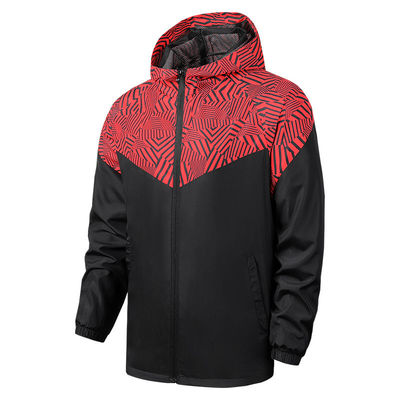Waterproof Windproof Men's Coat Trendy Thin Anorak Regular Sleeve Style 100% Polyester