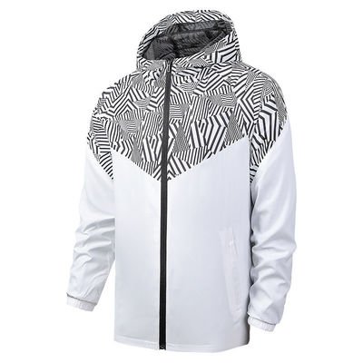 Waterproof Windproof Men's Coat Trendy Thin Anorak Regular Sleeve Style 100% Polyester