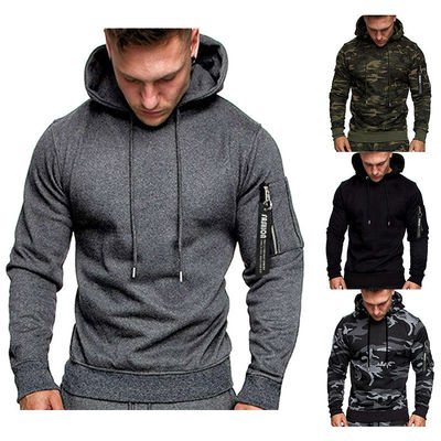 2023 men's fashion camouflage sweatshirt hooded sweater long sleeve coat Breathable