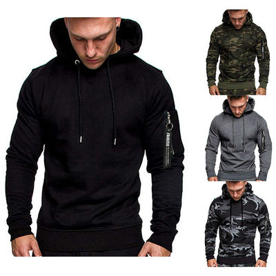 2023 men's fashion camouflage sweatshirt hooded sweater long sleeve coat Breathable