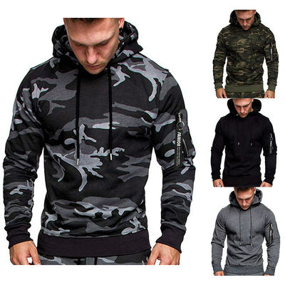 2023 men's fashion camouflage sweatshirt hooded sweater long sleeve coat Breathable