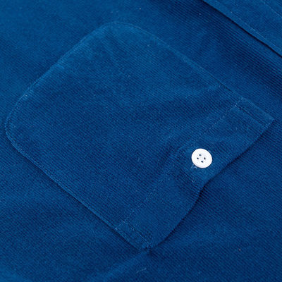 NO Needle Detection Woven Shirts for Men M-5XL Long Sleeve Plain Dyed Polos Corduroy