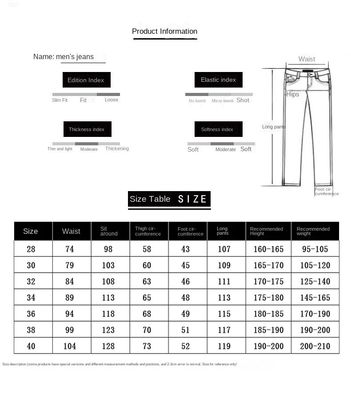 Windproof Loose Fit Denim Pants for Men's Cargo Carpenter Trousers