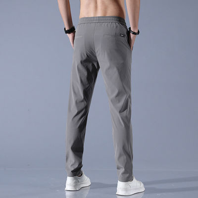 Polyester/Spandex Blend Men's Regular Fit Joggers with Elastic Waistband and Drawstring