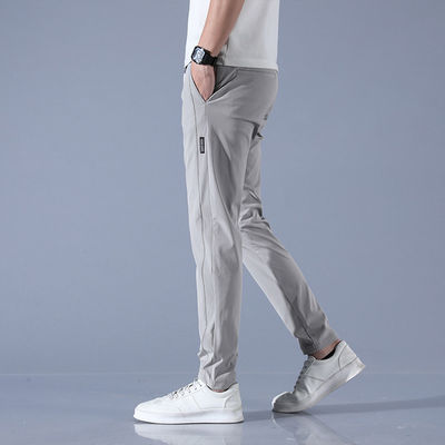 Polyester/Spandex Blend Men's Regular Fit Joggers with Elastic Waistband and Drawstring