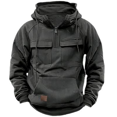 Solid Color Men's Pullover Hoodie Casual Sweatshirt Coat for Autumn and Winter R