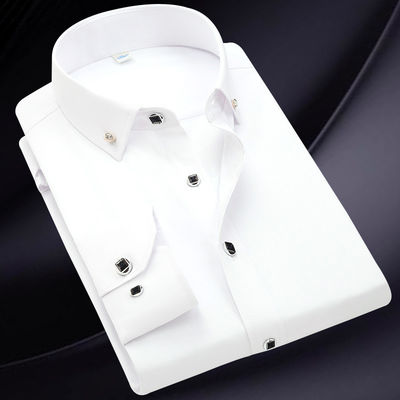 GALLERY White Long Sleeve Business Unisex Camisas Oversize Formal Shirts For Men's Polo Shirt clothes