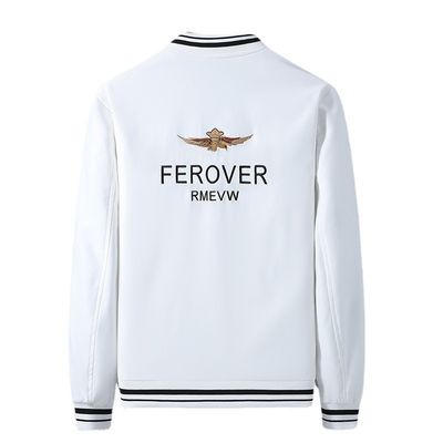 Outdoor Plus Size Men's Flight Suit Jacket with Seamless Fusing and Letter Embroidery