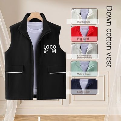 Custom Logo Printed Thickened Down Cotton Vest Work Clothes for Casual and Active Wear