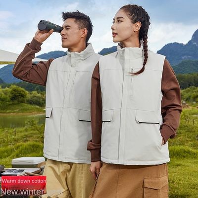 Custom Logo Printed Thickened Down Cotton Vest Work Clothes for Casual and Active Wear