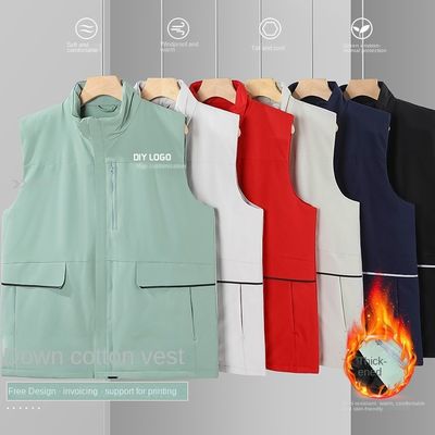 Custom Logo Printed Thickened Down Cotton Vest Work Clothes for Casual and Active Wear