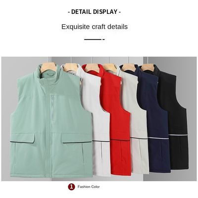 Custom Logo Printed Thickened Down Cotton Vest Work Clothes for Casual and Active Wear