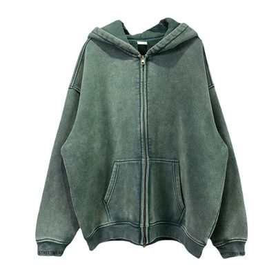 Men's Batik Vintage Sweater with Oversized Fit and Fleece Lining in Distressed Cotton