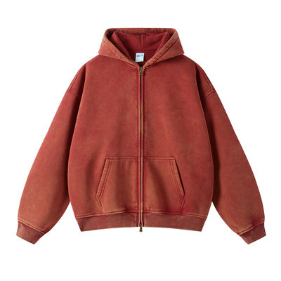 Men's Batik Vintage Sweater with Oversized Fit and Fleece Lining in Distressed Cotton