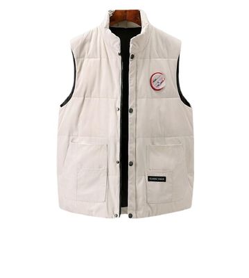 Printed White Duck Down Bodywarmer Regular Length Outdoor Men's Down Tactical Vest