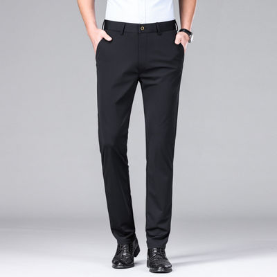 Ice Silk Comfort Straight Fit Dress Pants Trousers for Men SOURCE Category Spot Goods