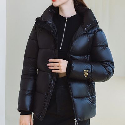 Unisex Casual Print Mechanic Duck Down Winter Clothing Light Weight Feather Puffer Coat