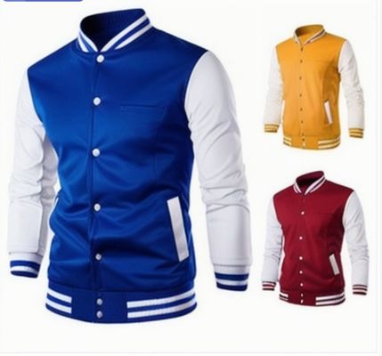Coated Processing Type Baseball Uniform Sweater for Men's Work Clothes Custom Logo