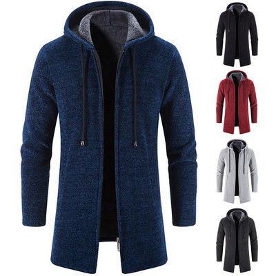 Upgrade Your Wardrobe Men's Chenille Print Cardigan Sweater Coat for Autumn and Winter