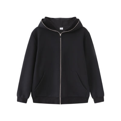 Knitted Fabric Type Full Zipper Men's Streetwear Tracksuit XMAMLON Custom Jackets Hoodies