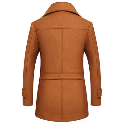 NO Needle Detection Fashion City 24-35Years old Men's Plus Size Double Collar Woolen Coat