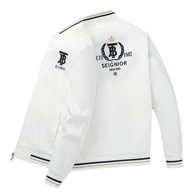 Stand Collar Men's Baseball Uniforms with 3D Print Decoration and Wear-resistant Material
