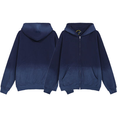 Vintage Zip Up Acid Wash Men's Hoodies Sweatshirts with and Regular Sleeve Style
