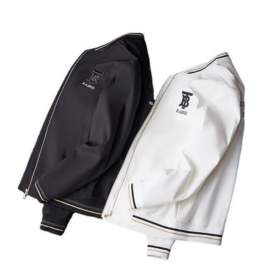 Stand Collar Men's Baseball Uniforms with 3D Print Decoration and Wear-resistant Material