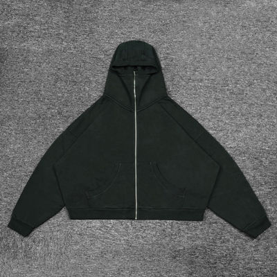 Collar Hooded No Liner Streetwear Heavyweight Distressed Vintage Hoodies For Men