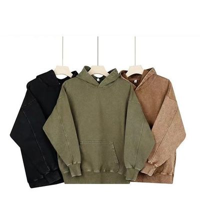 Anti-pilling 350g French Terry Vintage Hoodies Tracksuit for Men from Professional