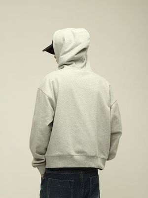 Men's Fleece Hoodie Cotton Heavy Weight Cropped Shoulder Boxy Tracksuits Hoodies For Men